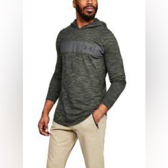 EUC Men’s Under Armour Artillery Green/Graphite Sportstyle Core Hoodie Size XL - Picture 3 of 9